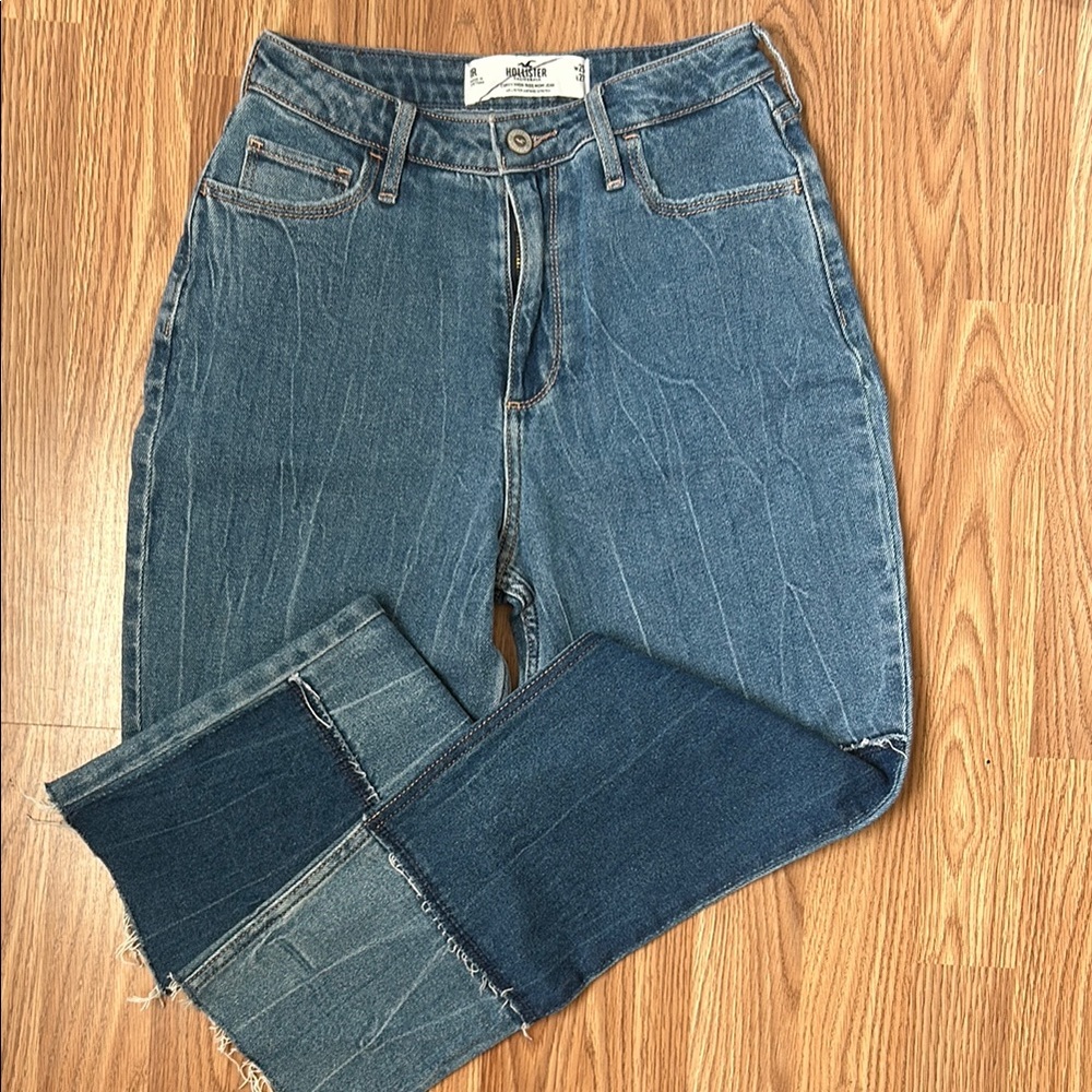 Hollister Blue Flare Wide Leg Jeans